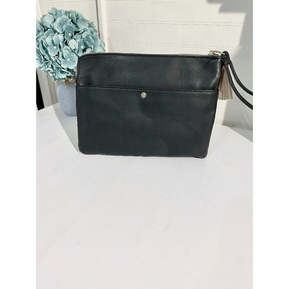 Steve Madden Women's Wrist Strap Clutch Bag Black, Pink and Tan - Picture 2 of 13